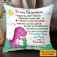 Personalized Gift For Grandson I Hugged This Soft Pillow 32355 thumb 1