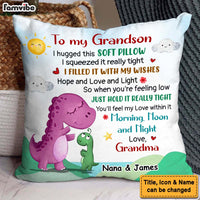 Personalized Gift For Grandson I Hugged This Soft Pillow 32355 thumb 1