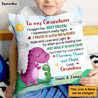 Personalized Gift For Grandson I Hugged This Soft Pillow 32355 thumb 1