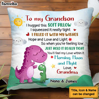 Personalized Gift For Grandson I Hugged This Soft Pillow 32355 thumb 1