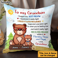 Personalized Gift For Grandson I Hugged This Soft Pillow 32355 thumb 1