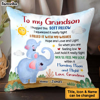 Personalized Gift For Grandson I Hugged This Soft Pillow 32355 thumb 1