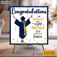 Personalized Graduation Gift She Believed She Could 2 Layered Separate Wooden Plaque 32357 thumb 1