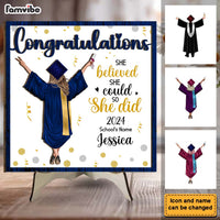 Personalized Graduation Gift She Believed She Could 2 Layered Separate Wooden Plaque 32357 thumb 1