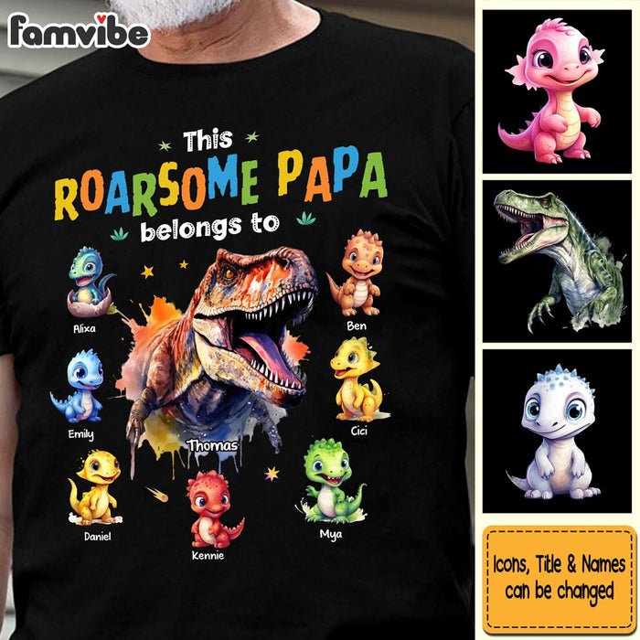 Personalized Gift For Roarsome Dad Dinosaur Shirt - Hoodie - Sweatshirt 32358 1