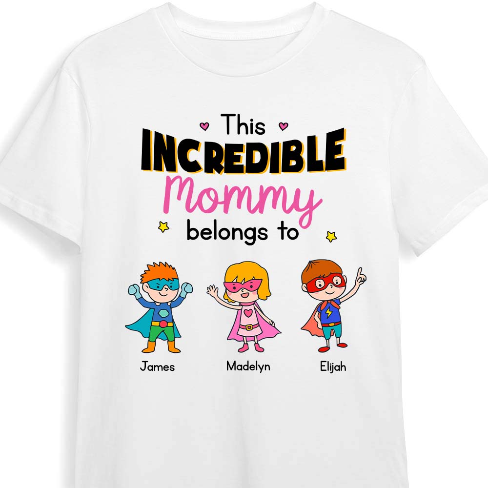 Personalized Gift For Incredible Mom Superhero Kids Shirt Hoodie Sweatshirt 32362 Primary Mockup