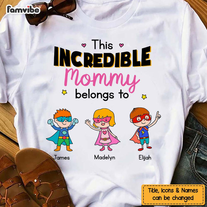 Personalized Gift For Incredible Mom Superhero Kids Shirt - Hoodie - Sweatshirt 32362 1