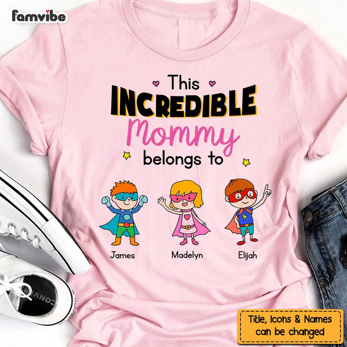 Personalized Gift For Incredible Mom Superhero Kids Shirt - Hoodie - Sweatshirt 32362 1