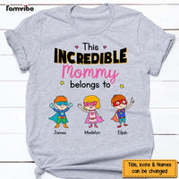 Personalized Gift For Incredible Mom Superhero Kids Shirt - Hoodie - Sweatshirt 32362 thumb 1
