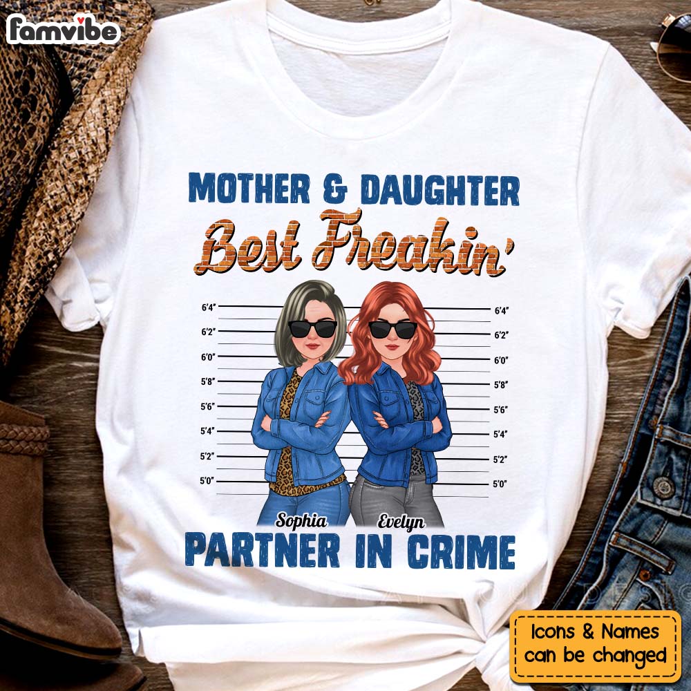 Personalized Gift For Mom Partner In Crime Shirt Hoodie Sweatshirt 32365 Primary Mockup
