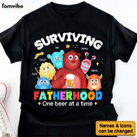 Personalized Gift For Dad Monster Surviving Fatherhood Shirt - Hoodie - Sweatshirt 32366 thumb 1