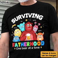 Personalized Gift For Dad Monster Surviving Fatherhood Shirt - Hoodie - Sweatshirt 32366 thumb 1