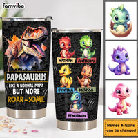 Personalized Gift For Daddysaurus Roar-some Steel Tumbler 32371 thumb 1