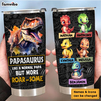 Personalized Gift For Daddysaurus Roar-some Steel Tumbler 32371 thumb 1