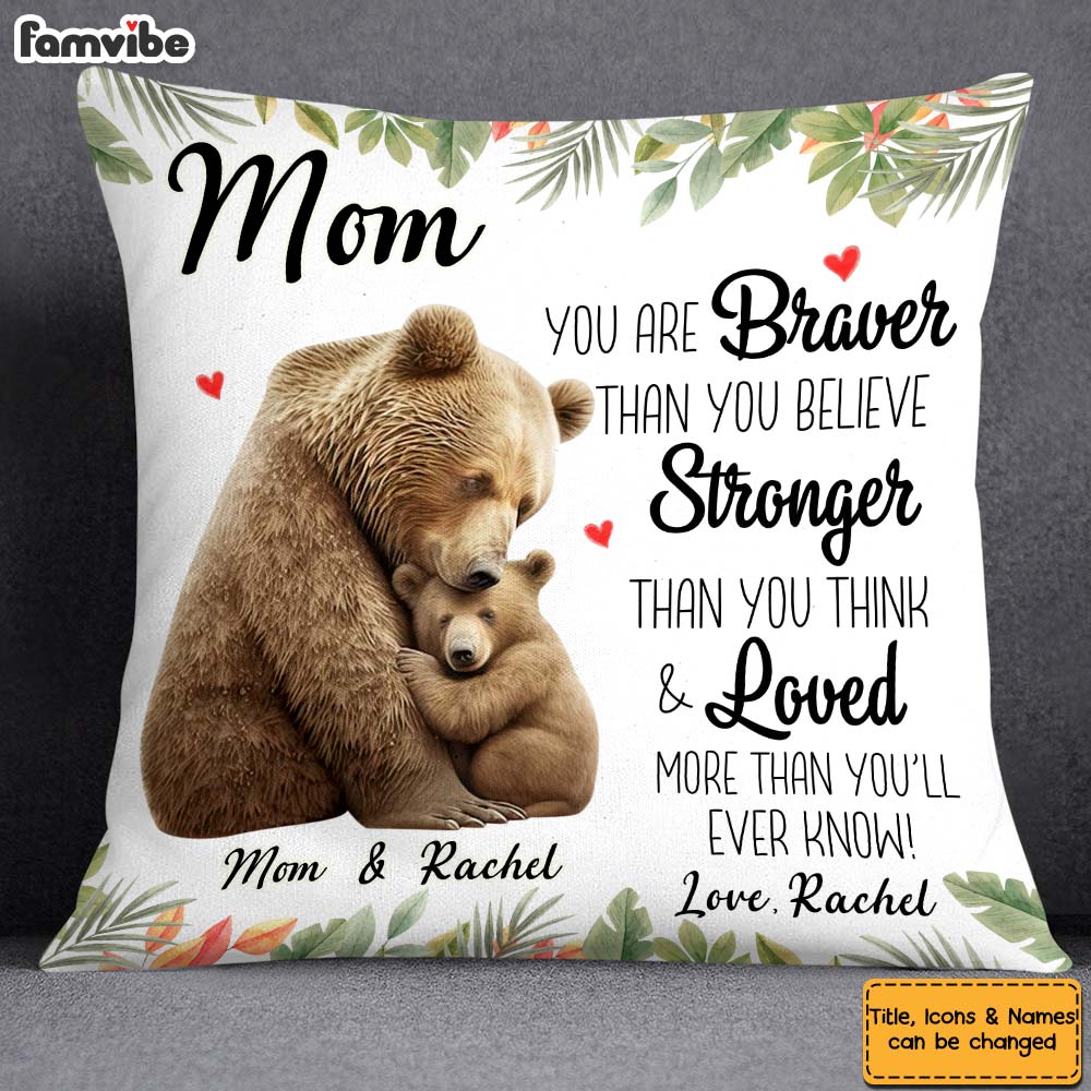 Personalized Gift For Mom More Loved Than You Know Pillow 32375 Primary Mockup