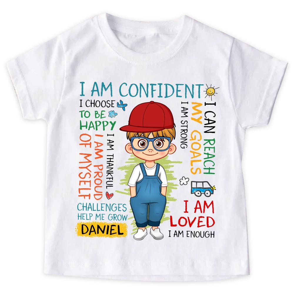 Personalized Gift For Grandson I Choose To Be Happy Kid T Shirt - Kid Hoodie - Kid Sweatshirt 32376 Mockup 2