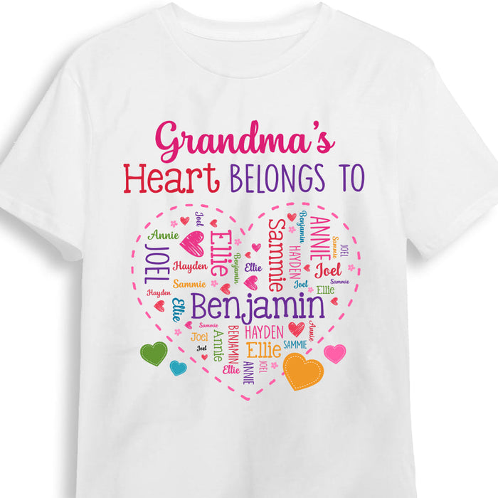 Personalized Gift For Grandma's Heart Belongs To Shirt - Hoodie - Sweatshirt 32377 1
