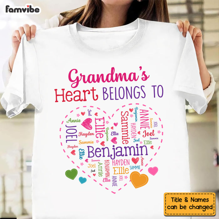 Personalized Gift For Grandma's Heart Belongs To Shirt - Hoodie - Sweatshirt 32377 1
