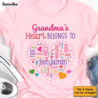 Personalized Gift For Grandma's Heart Belongs To Shirt - Hoodie - Sweatshirt 32377 thumb 1