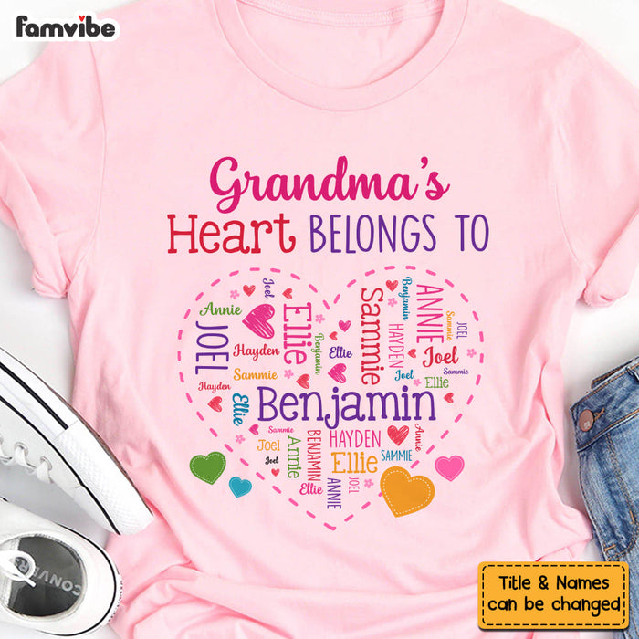 Personalized Gift For Grandma's Heart Belongs To Shirt - Hoodie - Sweatshirt 32377 1