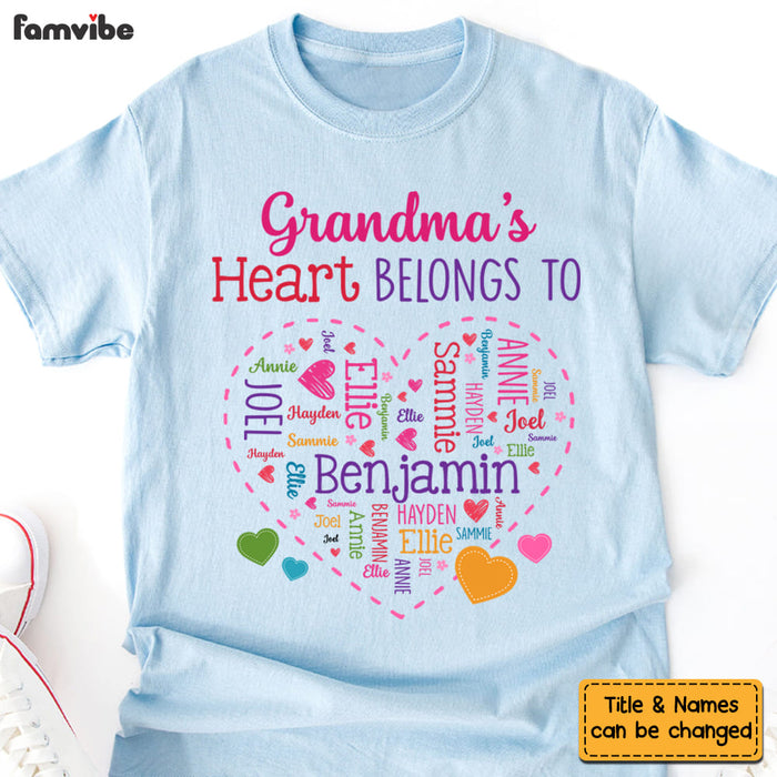 Personalized Gift For Grandma's Heart Belongs To Shirt - Hoodie - Sweatshirt 32377 1