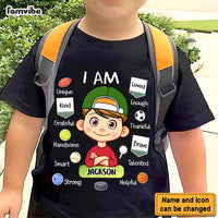 Personalized Gift For Grandson Sport Ball I Am Kid T Shirt - Kid Hoodie - Kid Sweatshirt 32381 thumb 1