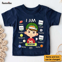 Personalized Gift For Grandson Sport Ball I Am Kid T Shirt - Kid Hoodie - Kid Sweatshirt 32381 thumb 1