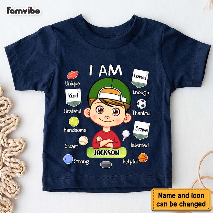 Personalized Gift For Grandson Sport Ball I Am Kid T Shirt - Kid Hoodie - Kid Sweatshirt 32381 1