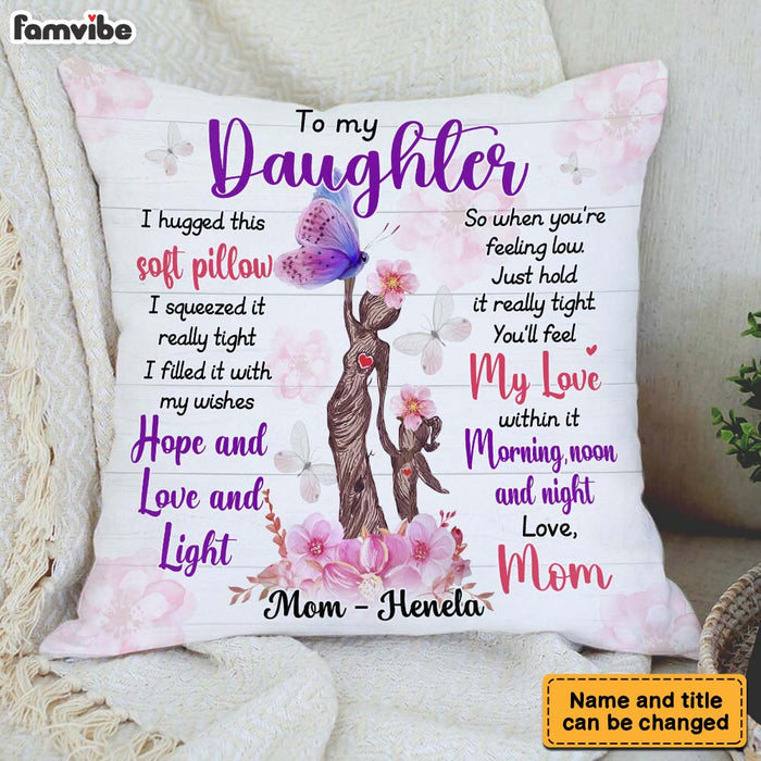 Personalized Gift For Daughter Butterfly Flower Tree Pillow 32383 1