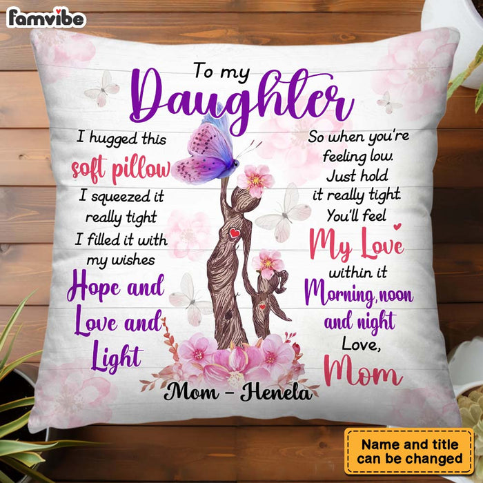 Personalized Gift For Daughter Butterfly Flower Tree Pillow 32383 1