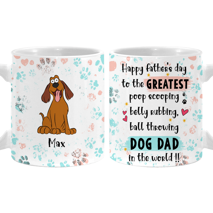 Personalized Gift For Dog Dad Belly Rubbing Mug 32384 1