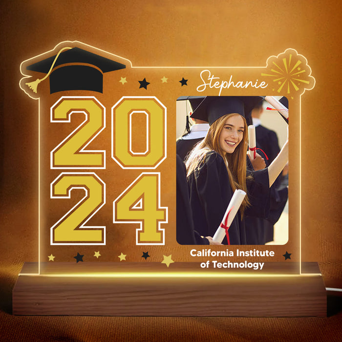 Personalized Graduation Gift Congrat Plaque LED Lamp Night Light 32387 1