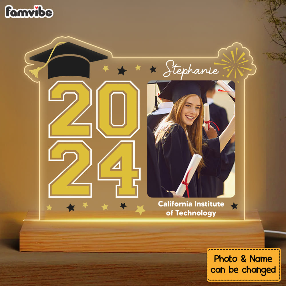 Personalized Graduation Gift Congrat Plaque LED Lamp Night Light 32387 Primary Mockup