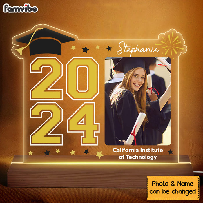 Personalized Graduation Gift Congrat Plaque LED Lamp Night Light 32387 1