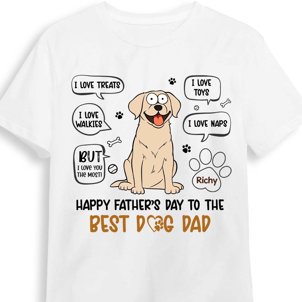 Personalized Gift For Dog Dad I Love Treats Shirt Hoodie Sweatshirt 32390 Primary Mockup