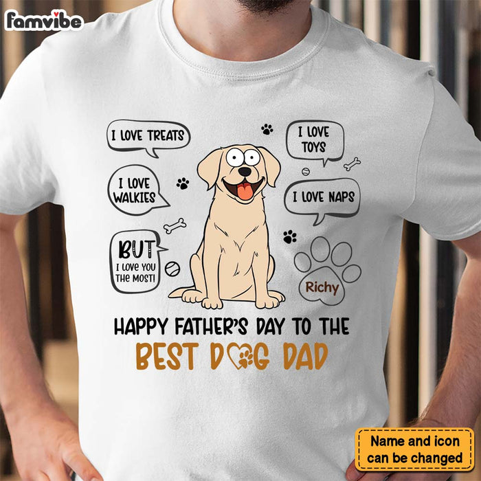 Personalized Gift For Dog Dad I Love Treats Shirt - Hoodie - Sweatshirt 32390 1