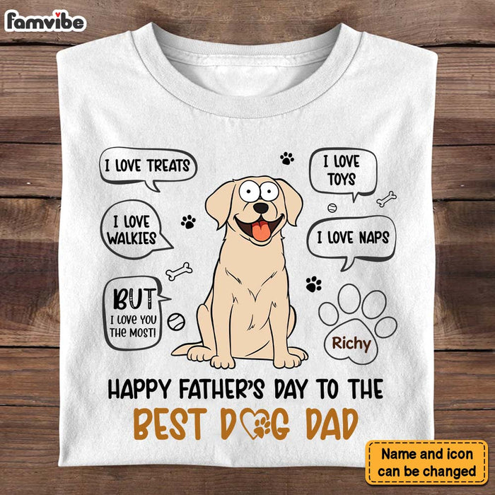 Personalized Gift For Dog Dad I Love Treats Shirt - Hoodie - Sweatshirt 32390 1