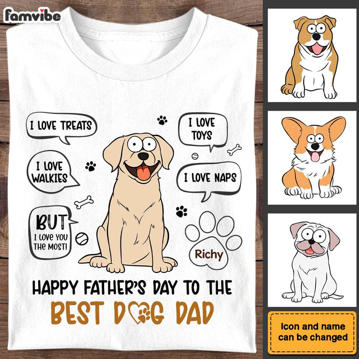 Personalized Gift For Dog Dad I Love Treats Shirt - Hoodie - Sweatshirt 32390 1
