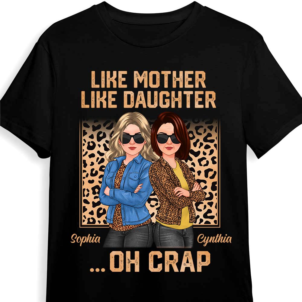Personalized Gift Like Mother Like Daughter Cleopard Shirt Hoodie Sweatshirt 32393 Primary Mockup