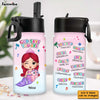 Personalized Gift For Granddaughter Mermaid God Says You Are Kids Water Bottle 32400 1