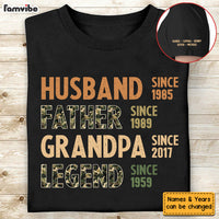 Personalized Gift For Grandpa Husband Legend Sleeve Printed T-shirt 32401 thumb 1
