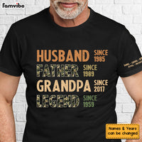 Personalized Gift For Grandpa Husband Legend Sleeve Printed T-shirt 32401 thumb 1