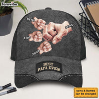 Personalized Gift For Grandpa Best Papa Ever Cap 32402 thumb 1