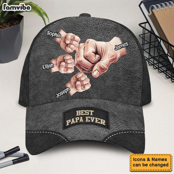 Personalized Gift For Grandpa Best Papa Ever Cap 32402 1
