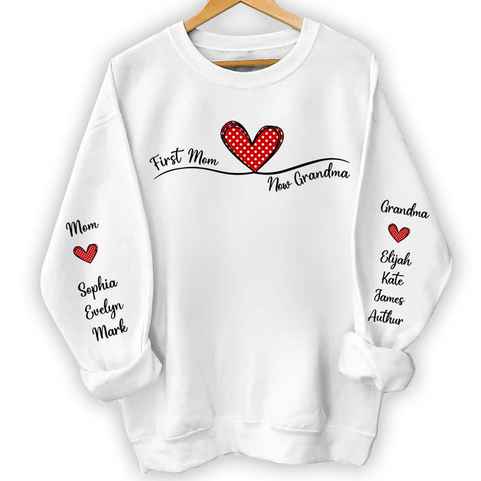 Personalized Gift For First Mom Now Grandma Unisex Sleeve Printed Standard Sweatshirt 32407 1