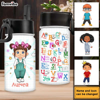 Personalized Gift For Grandkids God Alphabet Kids Water Bottle 32413 thumb 1