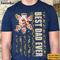 Personalized Gift For Dad Fistbump Camo Flag Shirt - Hoodie - Sweatshirt 32414 thumb 1