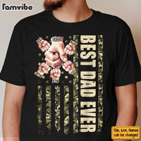 Personalized Gift For Dad Fistbump Camo Flag Shirt - Hoodie - Sweatshirt 32414 thumb 1