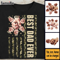 Personalized Gift For Dad Fistbump Camo Flag Shirt - Hoodie - Sweatshirt 32414 thumb 1
