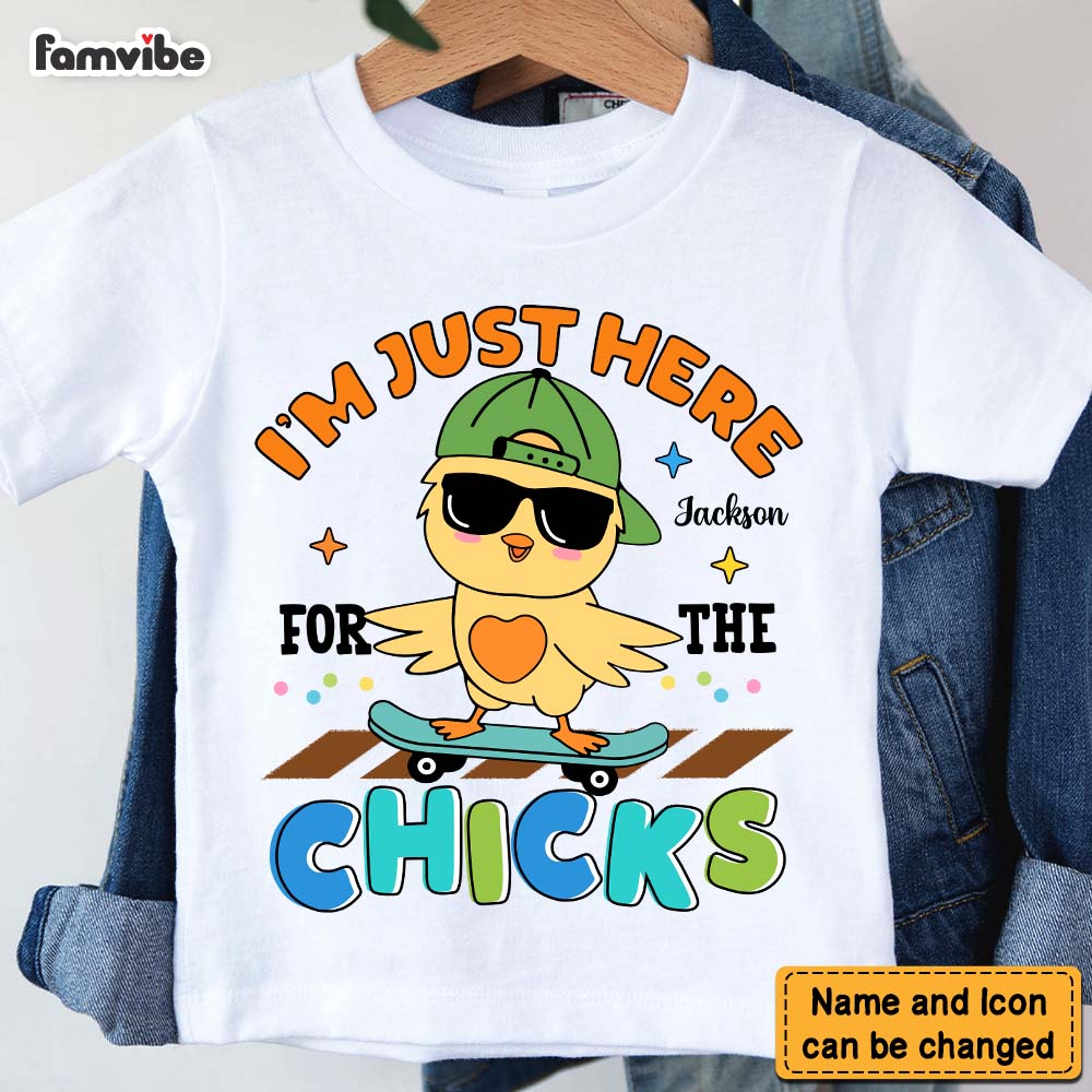 Personalized Gift For Grandson Here For The Chicks Kid T Shirt - Kid Hoodie - Kid Sweatshirt 32415 Mockup 2